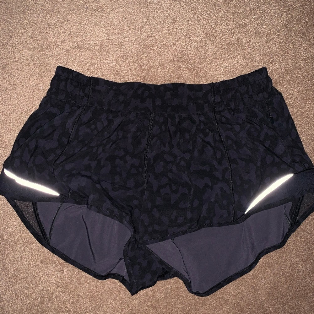 Dark Grey/Black Cheetah Print Lululemon Shorts